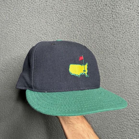 2001 Augusta National Members Fitted Hat Sz 7 3/8 New Era 5950 Green Bill/ Navy - Picture 9 of 12